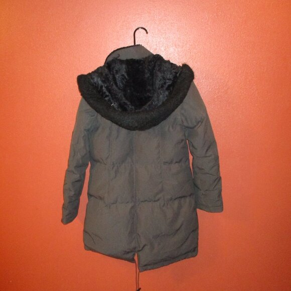 Vince Camuto Woman X Small Full Zip PocketsFeather Down Faux Fur Hooded Coat - Picture 5 of 11